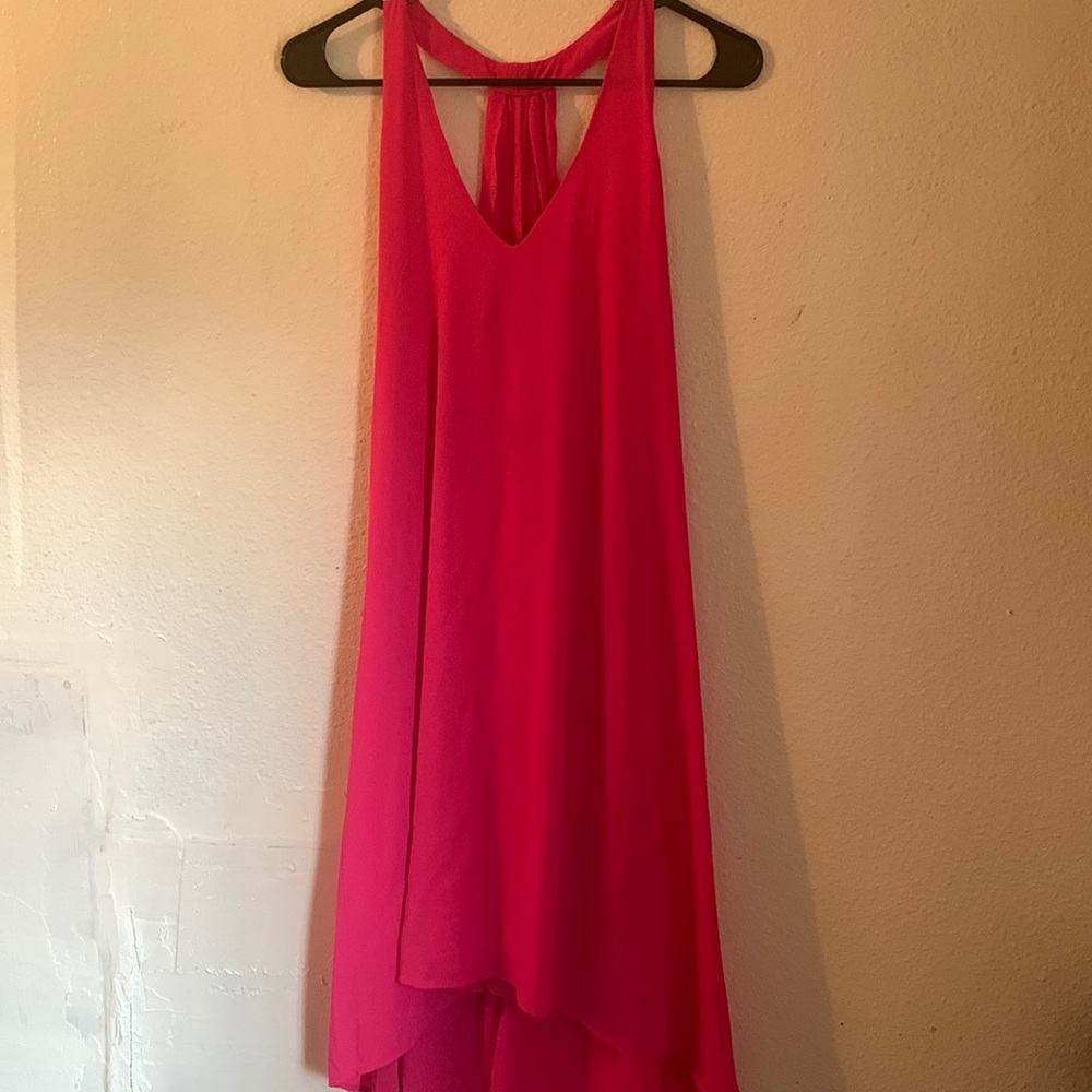 Size large pink dress.